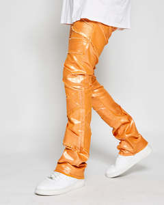 <span class=keywords><strong>Jeans</strong></span> morbidi elastici personalizzati in <span class=keywords><strong>pelle</strong></span> sintetica <span class=keywords><strong>Jeans</strong></span> <span class=keywords><strong>larghi</strong></span> pantaloni Casual da uomo - Product Image 6