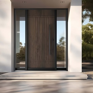 Porta d'Ingresso Principale in Alluminio Contemporanea con Pannello Termoresistente, Superficie Rifinita, Prevenzione Incendi per Uso Esterno - Product Image 3