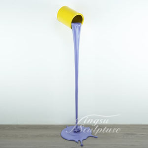 ถังใส่สีน้ำมันรูปปั้นศิลปะไฟเบอร์กลาสสำหรับใช้ในบ้านดีไซน์ออกแบบได้ตามต้องการสีสันสดใส - Product Image 5