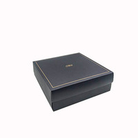 Coffrets cadeaux de luxe avec Logo imprimé noir mat, 100 pièces, couvercle en carton Kraft personnalisé et boîte de Base pour cravate