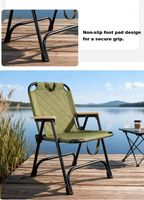 Chaise Kermit ultra-portable à dépliage rapide, durable, moderne, rembourrée en tissu Oxford épais, mobilier d'extérieur pour le camping et la pêche