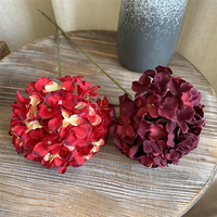 Hydrangea artificiel en soie, fleur réaliste pour la décoration de la maison et des mariages, arrangement floral artificiel