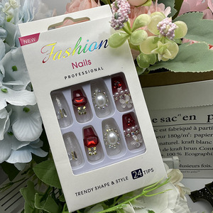 Pointes d'<span class=keywords><strong>ongles</strong></span> réutilisables longue durée de vie non toxique <span class=keywords><strong>gel</strong></span> vernis acrylique presse sur les <span class=keywords><strong>ongles</strong></span> 24 pièces/unité <span class=keywords><strong>faux</strong></span> <span class=keywords><strong>ongles</strong></span> - Product Image 3