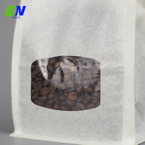 Sacs en papier Kraft blanc, blanc, refermable à fermeture éclair, thermoscellables, sachets d'emballage alimentaire, avec fenêtre mate, 50 unités - Product Image 6