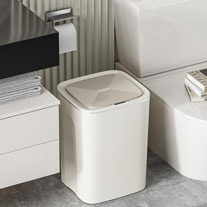 <span class=keywords><strong>Bidone</strong></span> della <span class=keywords><strong>spazzatura</strong></span> senza contatto automatico intelligente, sensore di movimento <span class=keywords><strong>grigio</strong></span> nebbioso pattumiera in plastica impermeabile per camera da letto - Product Image 3