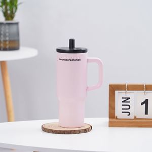 Gobelet de voyage pour voiture 24oz 720ml en acier inoxydable à double paroi avec couvercle, paille et base antidérapante - Product Image 6