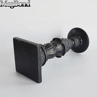 Lanterne et porte-bougie pilier vintage en résine noire antique, fait main, durable, élégant, pour décoration intérieure