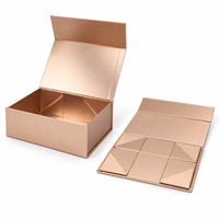 Boîte cadeau rigide pliable avec logo personnalisé, champagne, vente en gros, emballage pliable pour cosmétiques, bijoux, vêtements et cadeaux d'entreprise