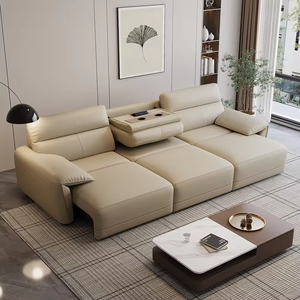 <span class=keywords><strong>Canapé</strong></span>-lit en cuir électrique de haute qualité, multifonctionnel, moderne, de style Chesterfield, en forme de L, trois places, pour salon, maison - Product Image 4