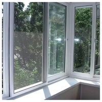 Ventana Abatible de PVC/UPVC Personalizada al por Mayor, Vidrio Templado Aislante, Ventana de Seguridad Antirrobo para Casa