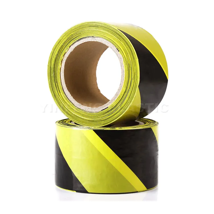 2024 Hot sales PE warning tape good quality barrier tape yellow with black reflect tape safeti white with red