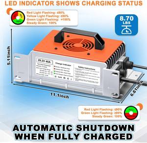 Cargador de Batería LiFePO4 de 29.2V 45A, Impermeable IP65, Activación de Batería a 0V para Montacargas, Cargador de Batería de Litio LifePO4 de 24V 25.6V - Product Image 4