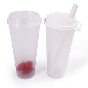 Custom Logo disposable 16oz PP plastic juicecup fabrica de vasos plastico desechables personalizados juice cup with lid