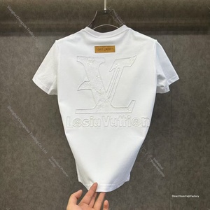 Nouvelle <span class=keywords><strong>Chemise</strong></span> Décontractée <span class=keywords><strong>Homme</strong></span> Tendance Été 2026 à Manches Courtes, Coupe Ample, en Mélange de Coton, Motif Lettres, Col Rond, Imprimé Luxe Léger - Product Image 3