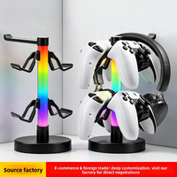 Soporte para Auriculares RGB con Controlador, Sincronización Musical, LED Activado por Sonido, Organizador para Gamers, Accesorios para Escritorio