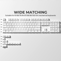 XVX Keycaps Topographic Nouvelle Version Motif Translucide Profil OEM Kit de touches PBT+PC Anglais 118 touches Clavier mécanique