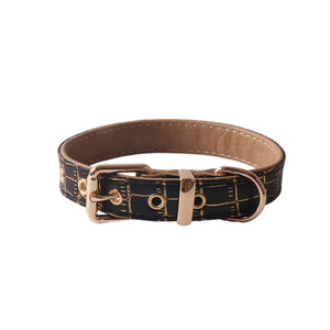 Custom <b>Leather</b> Dog <b>Collars</b> Solid Color Adjustable Buckle Closure Classic Style All Seasons Pet Accessories - Product Image 2