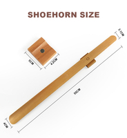 Chausse-pied magnétique en bois à long manche 55 cm avec trou de suspension, aide à l'enfilage des chaussures pour seniors, facile à utiliser