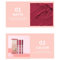 Ensemble de 3 rouges à lèvres liquides mats personnalisés à marque privée, fini velours, hydratant, longue tenue, waterproof, enrichi en vitamines