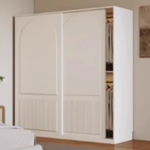 DUTRIEUX Armario de Almacenamiento de Lujo para Mujer, Estilo Nórdico, con Puertas Correderas, Organizador de Armario, Blanco, Grande - Product Image 3