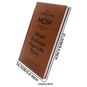 2025 New Arrival Mom's Story A5 Leather Hardcover 100 Sheets Thermal Binding Guided Gift Notebook <b>Journals</b> Customized Logo BSCI - Product Image 2