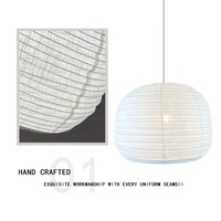 Abat-jour suspendu en tissu led de décoration intérieure E27 de style japonais créatif