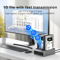 FIDECO 2,5 3,5 Sata Ide Hdd Estación de acoplamiento Duplicador Usb 3,0 Unidad de disco duro Sata Clone Estación de acoplamiento