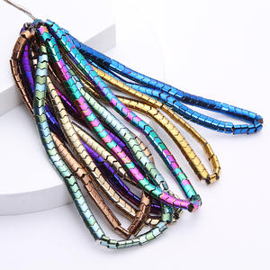 Naturstein Hämatit Perlen Wellenform lose Abstands perlen für Schmuck herstellung Armband Design - Product Image 4