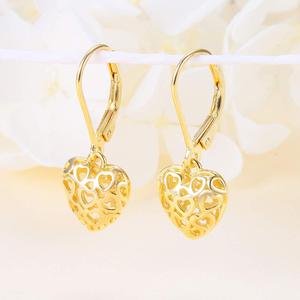 S925 <span class=keywords><strong>orecchini</strong></span> pendenti rotondi con cuore in <span class=keywords><strong>argento</strong></span> Sterling - Product Image 3