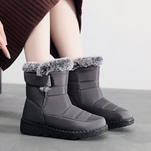Nuovi Stivaletti Invernali Impermeabili con <span class=keywords><strong>Suola</strong></span> Spessa e Calda Fodera in Pile, Scarpe da Donna Popolari e Versatili, <span class=keywords><strong>Stivali</strong></span> da Neve Alti con Interno Imbottito - Product Image 3
