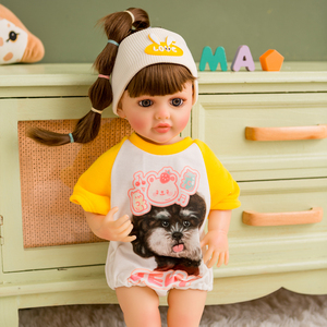 Muñeca Bebé de Vinilo de Alta Calidad, Recién Nacido, 55 cm/22 Pulgadas, Muñecas Bebé <span class=keywords><strong>Reborn</strong></span> de Silicona Realistas, Accesorios para Niñas - Product Image 5
