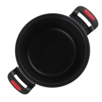 Vente en gros de marmite à soupe micro-pression 24cm colorée antiadhésive IH autocuiseur en céramique cuisine en aluminium ustensiles de cuisine cuisinière à gaz capacité de 5L