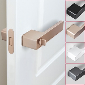 Modern Zinc Alloy Cylinder Security Privacy <b>Handle</b> <b>Lock</b> Set for Bedroom Bathroom Interior Doors for Hotel Furniture <b>Handles</b> - Product Image 6