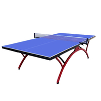 Table de Tennis de Table Professionnelle en Gros pour Usine, Bord Large, Nouvelle Norme Nationale, Adaptée à l'Utilisation en Extérieur, Construction en Résine SMC, 760mm