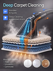 2026 Aspirateur intelligent portable eau et poussière, nettoyeur vapeur pour taches sur tissus d'ameublement, canapés et <span class=keywords><strong>tapis</strong></span>, usage domestique - Product Image 5