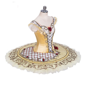Ropa de baile de terciopelo personalizada, tutú de ballet profesional para niña, princesa YAGP, hada canaria - Product Image 6