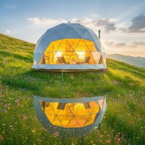 Lều Glamping hình vòm địa cầu trong suốt bằng PVC cao cấp 6m, kiểu nhà nghỉ vườn - Product Image 2