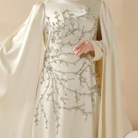 Abaya Cape de Luxe Exclusif Ornée à la Main, Style Modeste, Robe Musulmane pour Femme de Dubaï, Grande Taille, 116 $