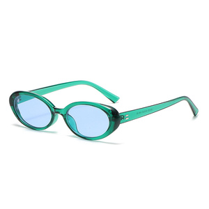 Luoyan Anti-UV lunettes rétro ovale imprimé léopard vert lentilles lunettes <span class=keywords><strong>de</strong></span> soleil femmes optique lunettes cadre bleu mode 2024 - Product Image 4