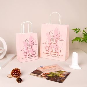 Colorful Kraft <b>Paper</b> Gift <b>Bag</b> with Handles Festival and Kids Birthday Party Decorations Supplies <b>Bags</b> for Packaging - Product Image 2