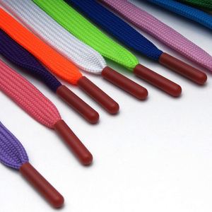 Custom Round Hoodie Drawcord <b>Lace</b> Braided Cotton Polyester Rope Tipped Hoodie Drawstring with Metal Silicone Trip - Product Image 3