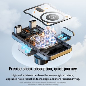 15W veloce Wireless Auto bloccaggio del telefono supporto di tipo-C porta telefono per iPhone 16 15 14 Pro Max <span class=keywords><strong>Samsung</strong></span> Galaxy S24 Ultra S23 Auto - Product Image 3