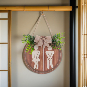 Nuova toilette in <span class=keywords><strong>legno</strong></span> dipinta di genere natalizia eco-friendly casa decorativa porta a muro - Product Image 2