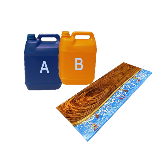 Crastal Clear 3:1 AB Glue Liquid epoxy resin for wood river table