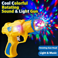 Pistolet jouet sonore lumineux pour enfants, pistolet électrique musical avec lumières LED et effets sonores pour jouer en extérieur