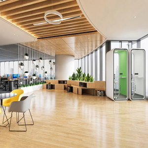 Cabine insonorisée pour bureau, cabine d'interview pour une seule personne, cabine d'interview vidéo pour le <span class=keywords><strong>recrutement</strong></span> RH, <span class=keywords><strong>recrutement</strong></span> à distance - Product Image 4