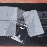 Fundas transparentes A6 A5 para archivador, bolsas de PVC suave sin cremallera, transparentes, con múltiples bolsillos, para guardar tarjetas, impermeables, para rellenar archivadores.