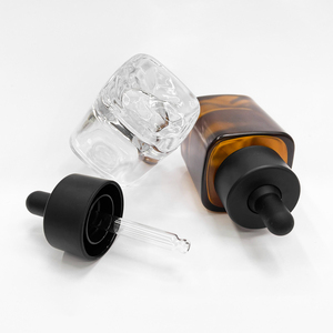 MLM Makeup OEM Supplier Custom Logo Private Label High-end Cosmetic Empty Bottles LOW MOQ <b>Flat</b>-bottomed Dropper Glass Bottle - Product Image 2
