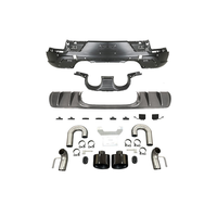 Kit de diffuseur arrière en fibre de carbone sèche style Turbo GT avec embouts d'échappement centraux pour Cayenne 9YA Coupé 2018-2024