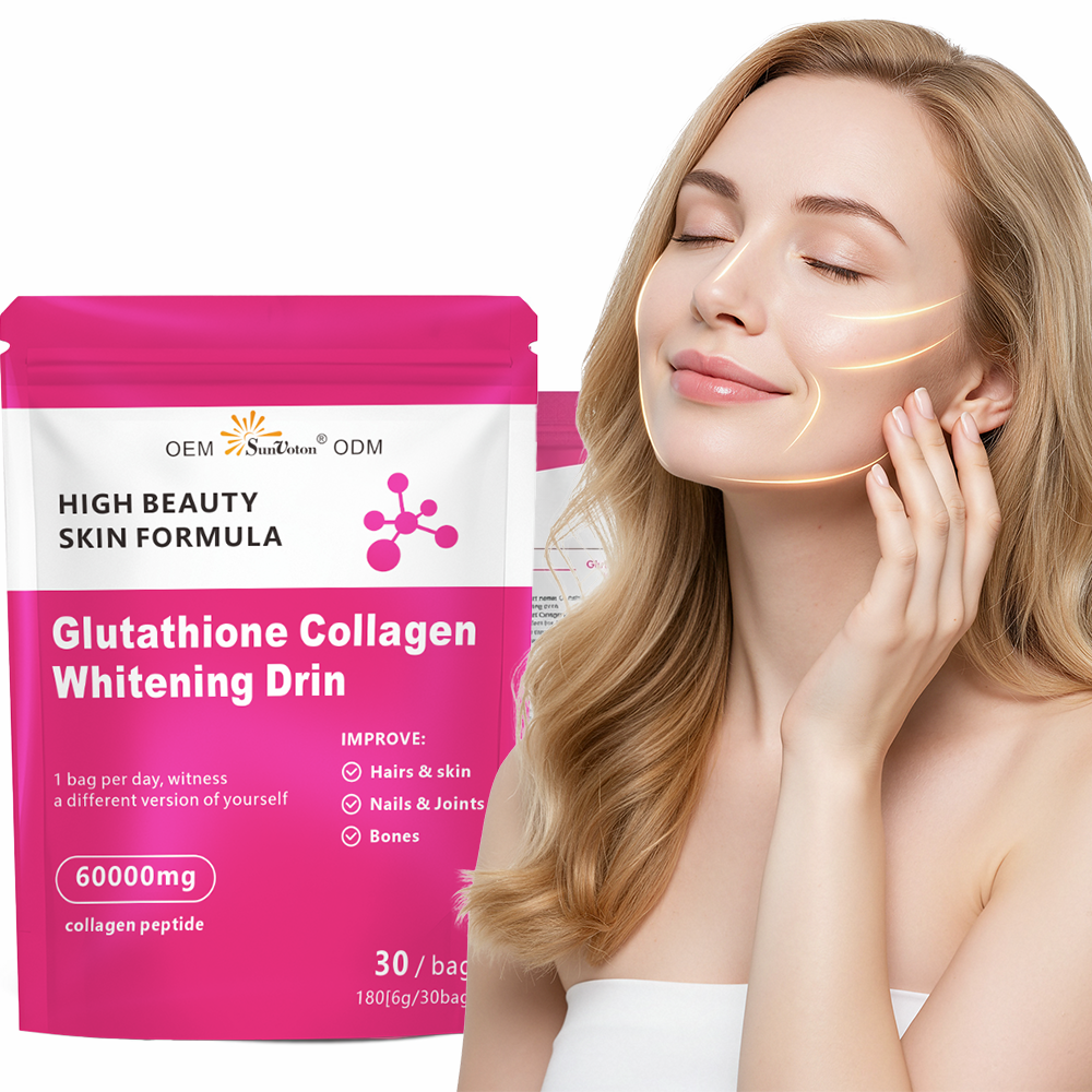 Factory Wholesale Natural Glutathione Collagen Antioxidant Immune Support Whitening Powder Drink Improves Hair Skin Nails Joints